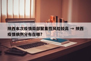 陕西本次疫情局部聚集性风险较高 → 陕西疫情病例分布在哪?